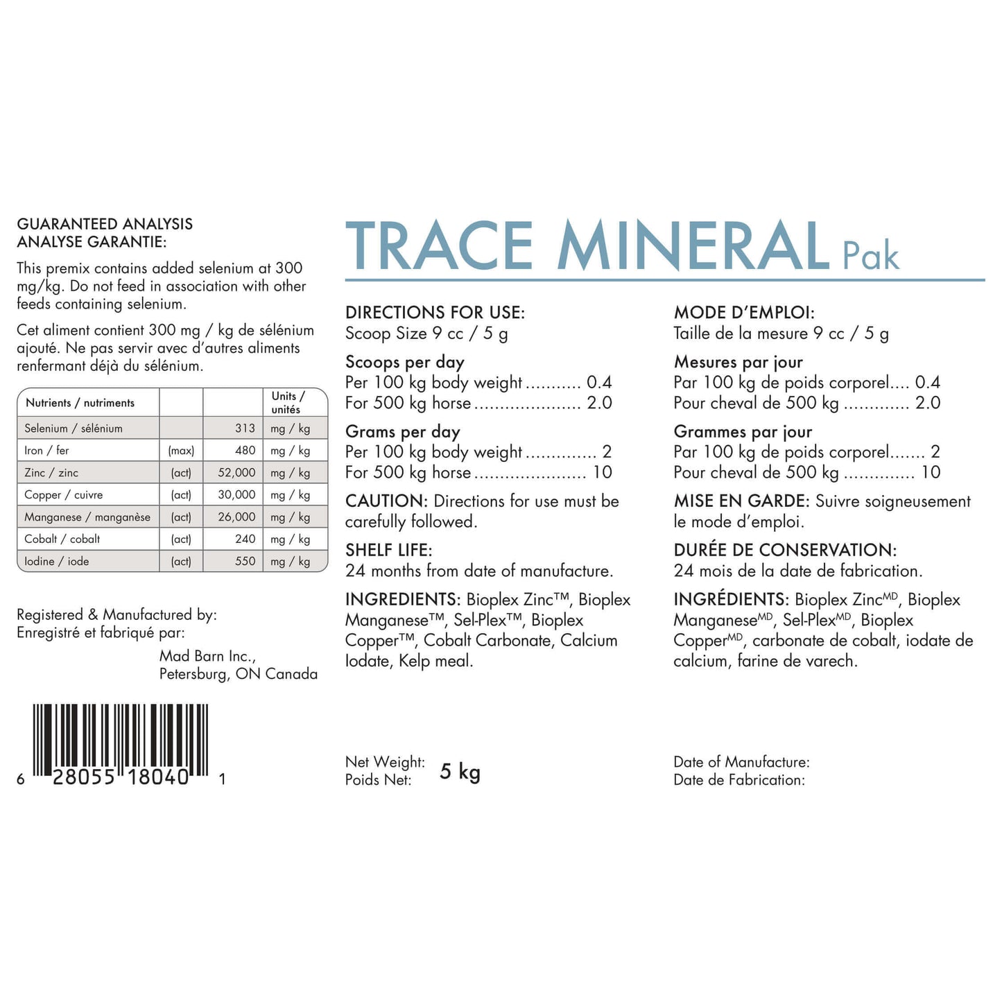 Mad Barn Trace Mineral Pak
